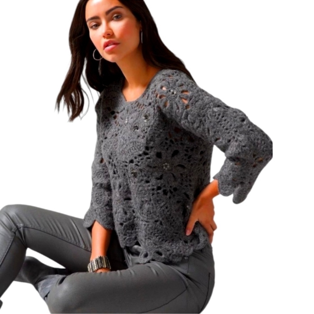 NWOT WHBM Crochet Sweater